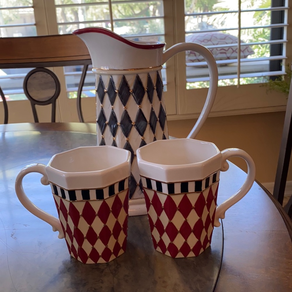 Sweet Pitcher with Matching Mugs